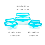 Set x6 contenedore comida tapa Silicona - 154523