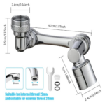 Grifo Giratorio 1080° Ahorra Agua Cocina - 334995