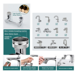Grifo Giratorio 1080° Ahorra Agua Cocina - 334995