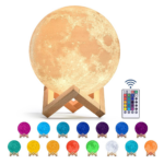 Lampara Luna 3d Luz Led Colores Con Base - 345670