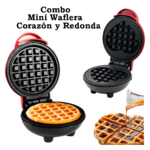 Combo Mini Wafleras Redonda y Corazon - 868512