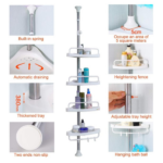 Esquinero Baño 4 niveles 15kg Estante - 392098